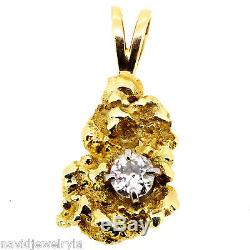 gold nugget necklace with diamond