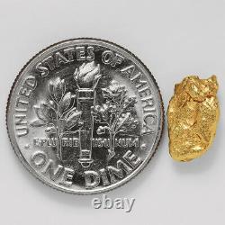 0.9016 Gram Alaska Natural Gold Nugget (#43243) FREE SHIPPING Alaskan Gold