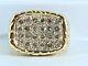 1.00 Ct Mens Natural Diamond Heavy Cluster Nugget Ring Solid 14k Yellow Gold