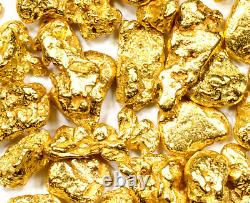 1.000 Grams Alaskan Natural Gold Nuggets #6 Mesh + 1.000 Grams 24k Gold Shot