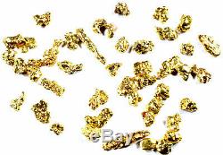 1.000 Grams Alaskan Yukon Bc Natural Pure Gold Nuggets #12 Mesh Free Shipping