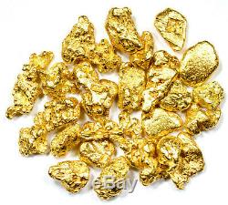 1.000 Grams Alaskan Yukon Bc Natural Pure Gold Nuggets #6 Mesh W Bottle (b600)