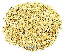 1.000 Grams Alaskan Yukon Bc Natural Pure Gold Nuggets Mesh #20 W Bottle (#b200)