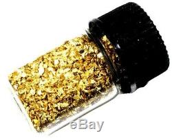 1.000 Grams Alaskan Yukon Bc Natural Pure Gold Nuggets Mesh #20 W Bottle (#b200)