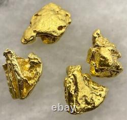 1.024 grams (4) #6 mesh Alaskan Natural Placer Gold Nuggets Free Shipping #P083