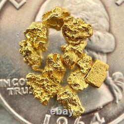 1.144 grams (10) Alaskan Natural Placer Gold Nuggets Free US Shipping #P116