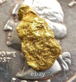 1.338 grams #4 mesh Alaskan Natural Placer Gold Nugget Free Shipping! #A4367