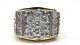 1.50 Ct Natural Diamond Mens Cluster Nugget Pinky Ring Solid 14k Yellow Gold