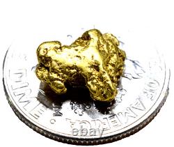 1.519 Grams Alaskan Yukon Bc Natural Pure Gold Nugget Genuine #4 Mesh (#ak207)