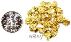 1.550 Grams Alaskan Yukon Bc Natural Pure Gold Nuggets #4 Mesh Free Shipping