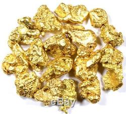 1.550 Grams Alaskan Yukon Bc Natural Pure Gold Nuggets #4 Mesh Free Shipping