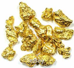 1.550 Grams Alaskan Yukon Bc Natural Pure Gold Nuggets #6 Mesh Free Shipping
