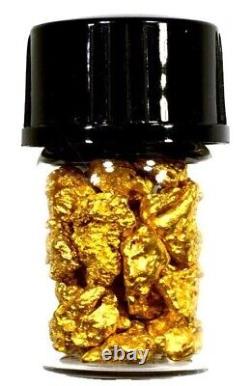 1.550 Grams Australian Natural Pure Gold Nuggets #6 Mesh W Bottle (#aub600)