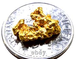 1.631 Grams Australian Natural Pure Gold Nugget Genuine High Purity (#au911)
