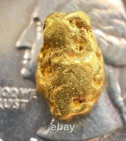 1.891 grams #4 mesh Alaskan Natural Placer Gold Nugget Free Shipping! #A3781