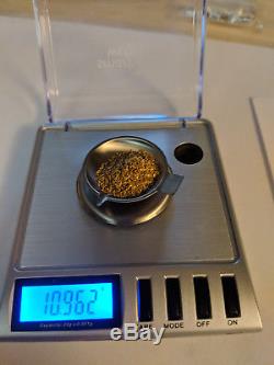 10.962 Grams Yukon Gold Placer Nuggets Size 28 Mesh Natural Gold Nuggets