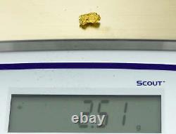 #1006 Natural Gold Nugget Australian 2.51 Grams Genuine