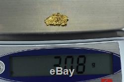 #1022 Australian Natural Gold Nugget 3.08 Grams Genuine