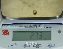 #1027 Natural Gold Nugget Australian 2.73 Grams Genuine