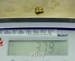 #1050 Natural Gold Nugget Australian 3.79 Grams Genuine