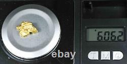 #1085 Natural Gold Nugget Australian 6.06 Grams Genuine