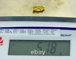#1094 Natural Gold Nugget Australian 5.18 Grams Genuine