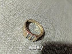 10K DIAMOND NUGGET CLUSTER RING YELLOW GOLD MENS SIZE 10 by CI