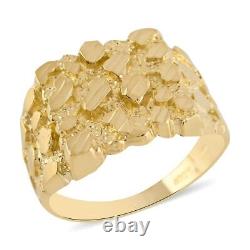 10K Yellow Gold Nugget Ring Anniversary Jewelry Gift for Men Size 10 4.10 Grams