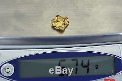 #1115 Large Natural Gold Nugget Australian 5.74 Grams Genuine