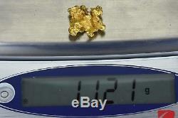 #1120 Large Natural Gold Nugget Australian 11.21 Grams Genuine