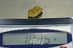 #1121 Large Natural Gold Nugget Australian 10.75 Grams Genuine