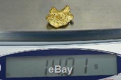 #1123 Large Natural Gold Nugget Australian 14.01 Grams Genuine