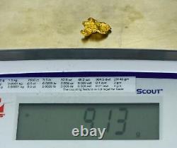 #1127 Natural Gold Nugget Australian 9.13 Grams Genuine