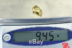 #1134 Large Natural Gold Nugget Australian 9.45 Grams Genuine