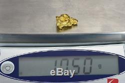 #1135 Large Natural Gold Nugget Australian 10.50 Grams Genuine