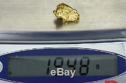 #1143 Large Natural Gold Nugget Australian 19.48 Grams Genuine