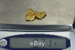 #1157 Large Natural Gold Nugget Australian 9.71 Grams Genuine