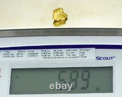 #1164 Natural Gold Nugget Australian 5.89 Grams Genuine