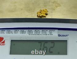 #1171 Natural Gold Nugget Australian 7.62 Grams Genuine