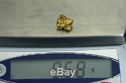 #1192 Large Natural Gold Nugget Australian 9.68 Grams Genuine