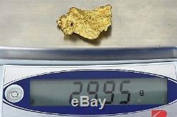#1232 Large Natural Gold Nugget Australian 29.95 Grams Genuine
