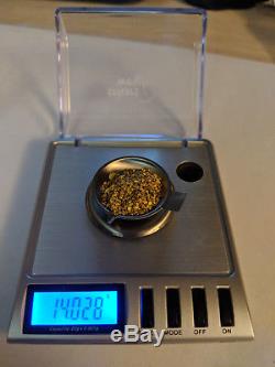 14.028 Grams Yukon Gold Placer Nuggets Size 12 to 16 Mesh Natural Gold Nuggets