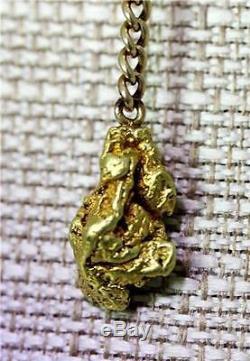 14K Gold Antique Watch Fob Chain & a 20K Natural Gold Nugget 14 8276