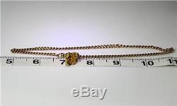 14K Gold Antique Watch Fob Chain & a 20K Natural Gold Nugget 14 8276