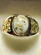 14k Natural Gold In Quartz With Natural Nuggets Ring Size 8.25 10.7 Grams