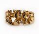 14k Solid Yellow Gold 0.08 Ct Natural Diamond Men's Nugget Ring