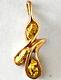 14k Solid Yellow Gold And Natural 18k/21k Gold Nuggets Pendant