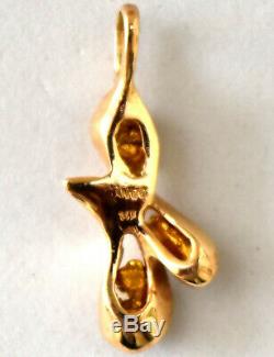 14K Solid Yellow Gold and Natural 18K/21K Gold Nuggets Pendant
