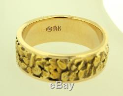 14K Yellow Gold & Alaskan Gold Natural Nugget Ring size 11.5 One of a Kind