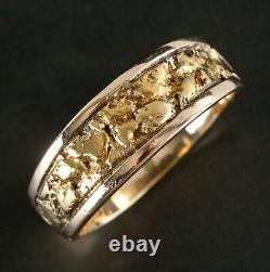 14k & 22k Yellow Gold Men's Natural Nugget Style Ring 5.85g Size 9.5